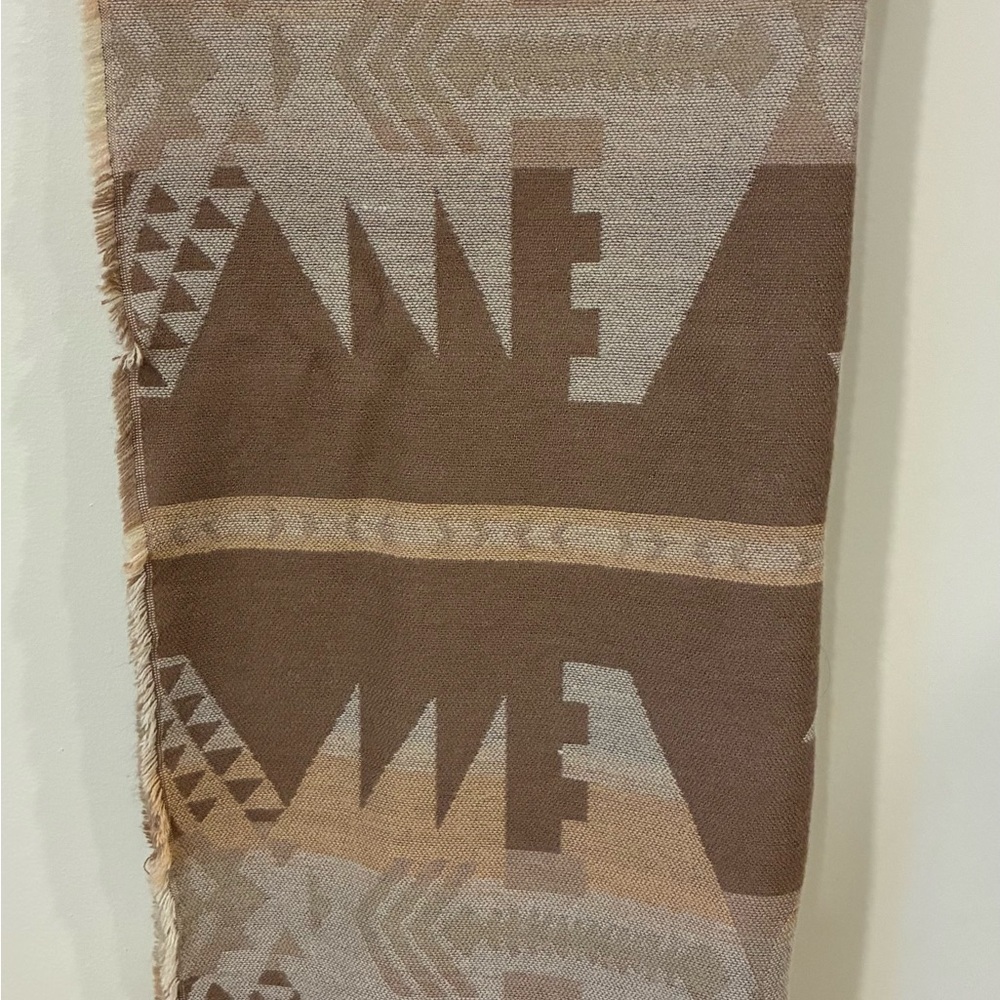 Garage Brown and Tan Patterned Scarf